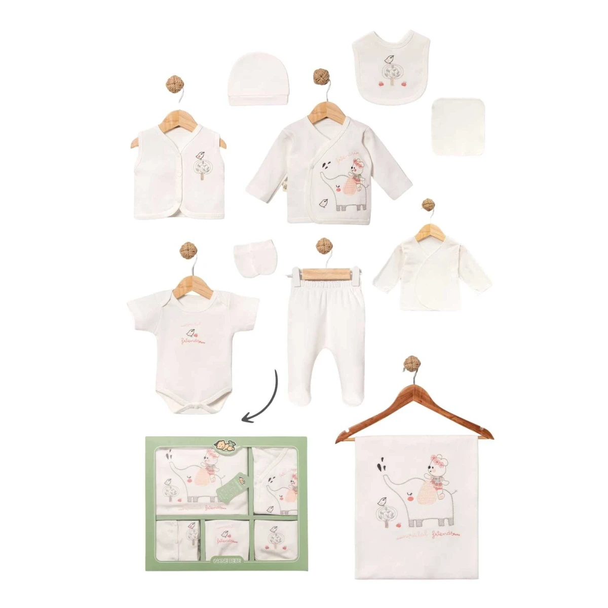 KIZ 1/3 AY FİLLİ KIZ AYI 10 LU SET