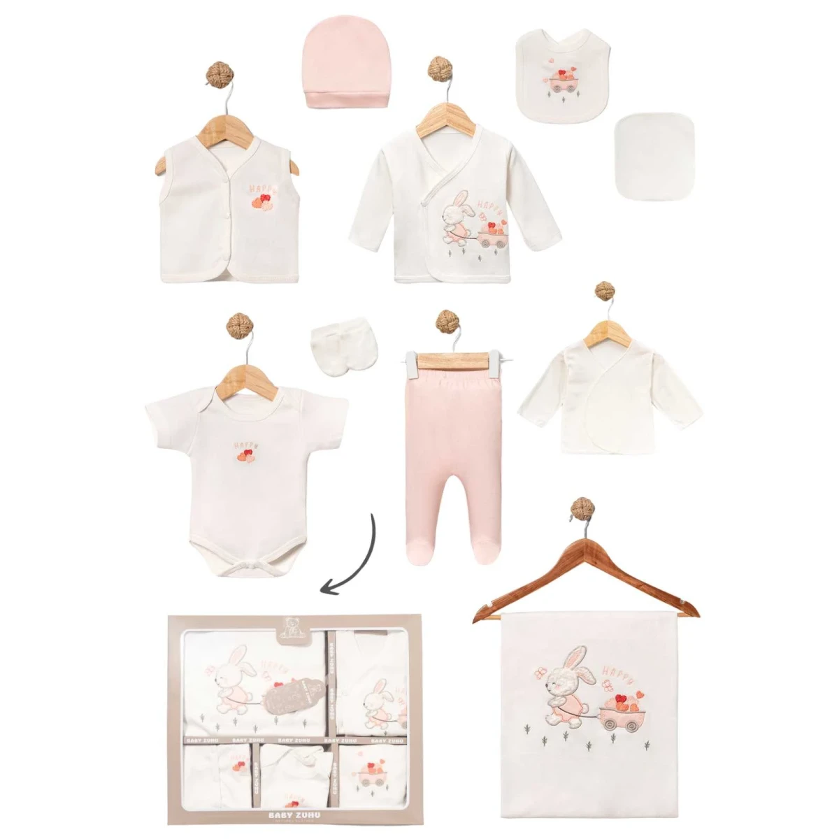 KIZ 1/3 AY HAPPY TAVŞAN 10 LU ZIBIN SET