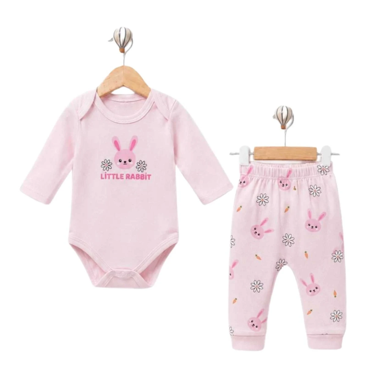 KIZ 1/9 AY LİTTLE RABBİT BODYLİ 2Lİ TAKIM