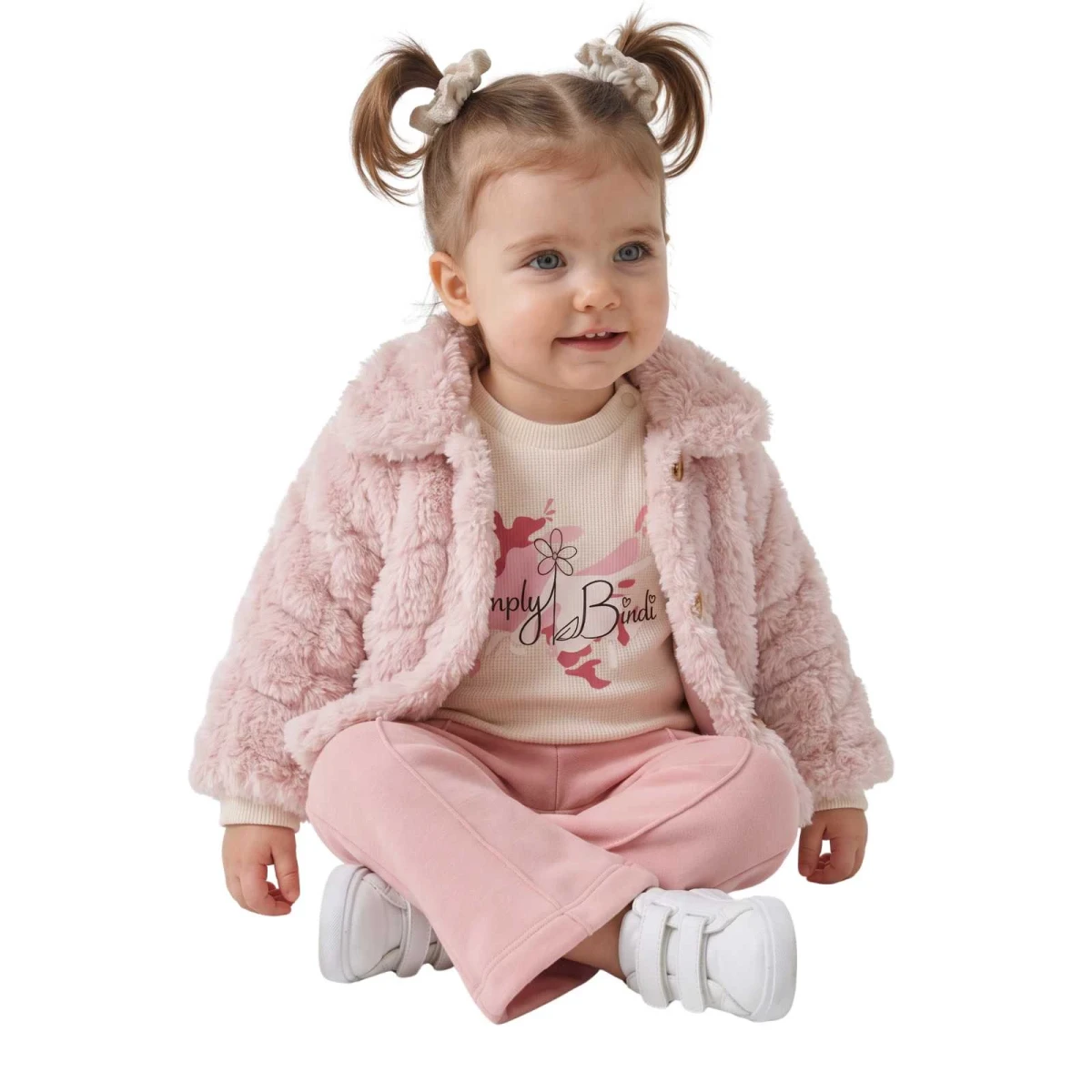 KIZ 6/24 AY PELUŞ CEKETLİ 3 LÜ TAKIM