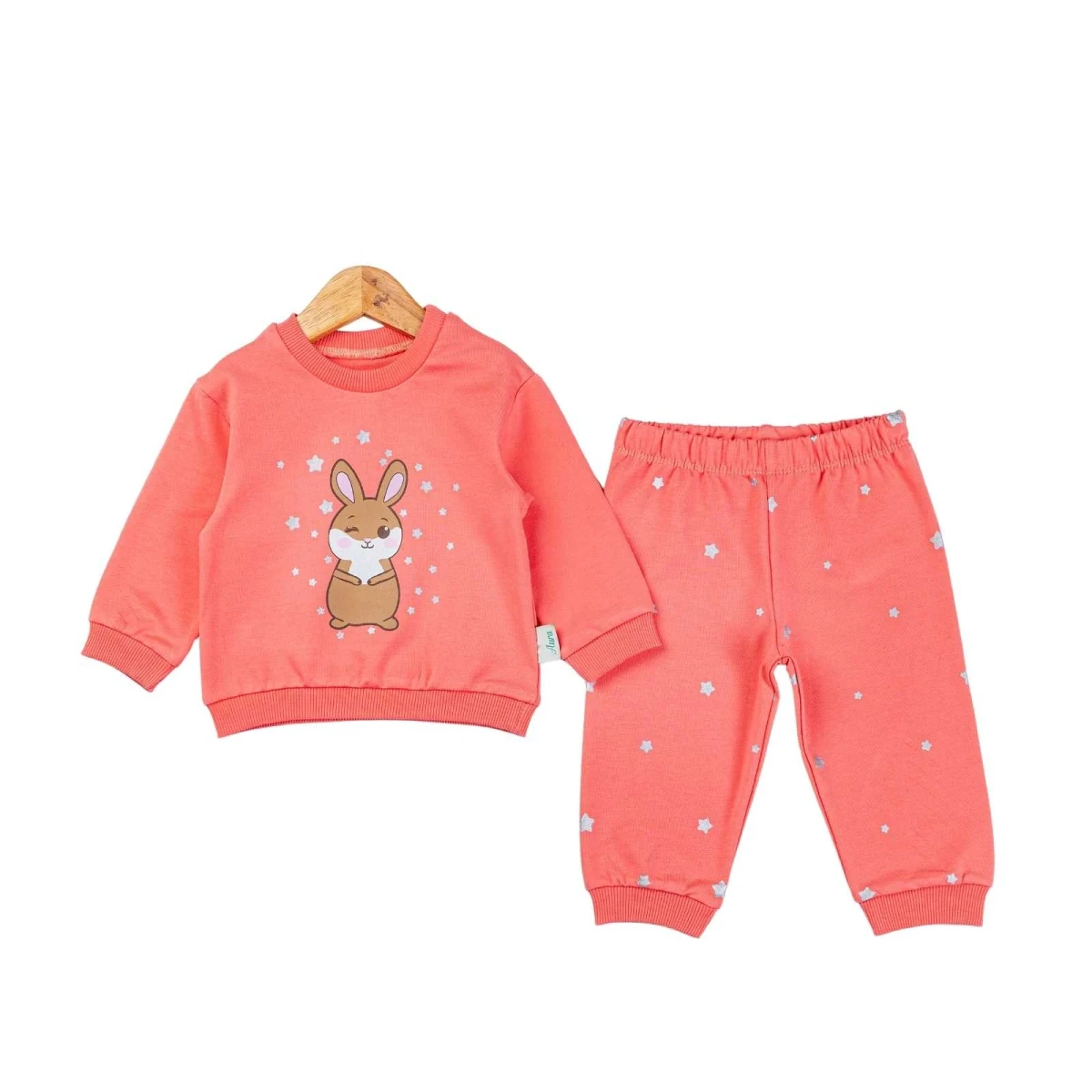 KIZ 9/18 AY LITTLE STAR SİNCAP BASKILI TAKIM