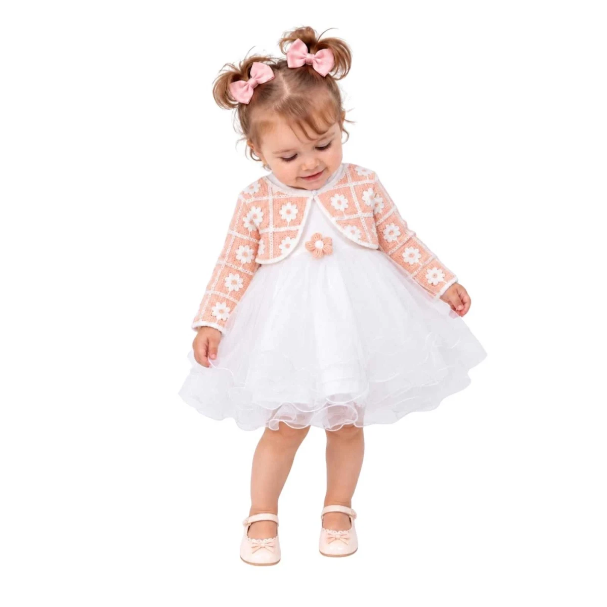 KIZ 9/24 AY SÜZENE BOLEROLU ELBİSE