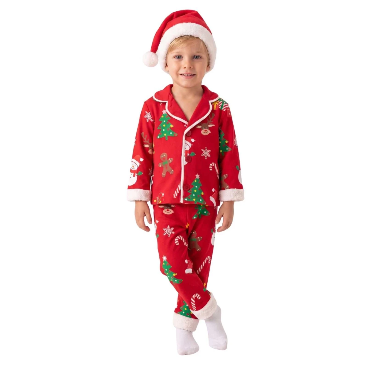 UNISEX 9/24 AY ÇAM AĞAÇLI UZUN KOLLU PİJAMA TAKIM