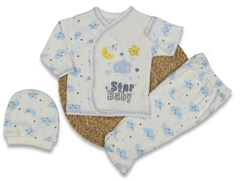 ERKEK 0/3 AY 3LÜ BULUTLU STAR BABY ZIBIN TAKIM