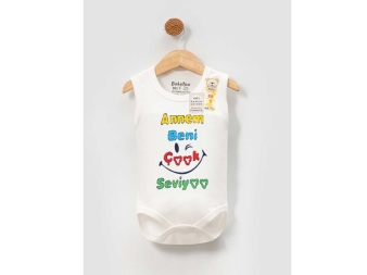 UNISEX 1/3 Yaş ANNEM SEVIYOR BASKI