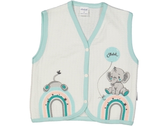 UNISEX 1/3 YAŞ GÖKKUŞAĞI FİL BASKILI YELEK