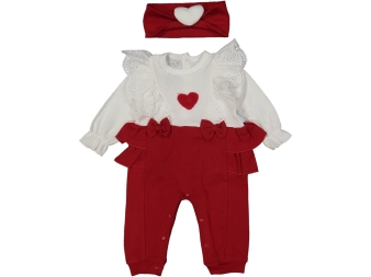 KIZ 3/9 AY LOTTİE KALPLİ FIRFIRLI TULUM