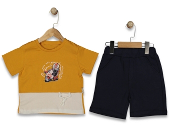 ERKEK 2/5 YAŞ MOTORSİKLET BASKILI ŞORTLU TAKIM