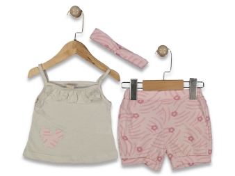 KIZ 6/18 AY BASKILI ŞORTLU TAKIM