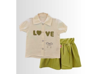 KIZ 9/18 AY ETEKLİ KIZ MÜSLİN TAKIM