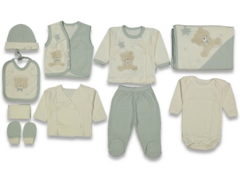 UNISEX 1/3 AY YILDIZLI AYI 10LU SET