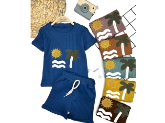 KIZ 2/5 YAŞ PALMİYE GÜNEŞ SÜZİNE TAKIM