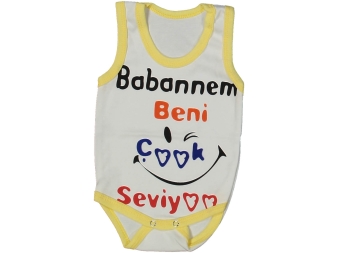UNISEX 3/36 AY BABANNEM BENİ SEVİYO ASKILI BADİ