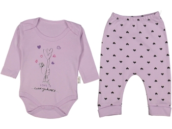 KIZ 3/9 AY KALP BASKILI KOLLU BADİLİ TAKIM 