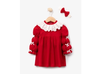 KIZ 6/12 AY 5 FİYONKLU ELBİSE