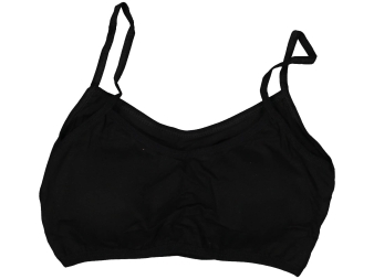 KIZ 10/11 YAŞ İP ASKI DÜZ RENK SİYAH BÜSTİYE