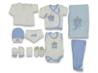 UNISEX 0/3 AY 10 LU NOHUTLU TAŞLI LÜX SET