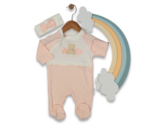 BEBE 3/6 AY YILDIZ AYI KALP NAKIŞLI  TULUM