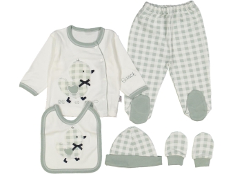 UNISEX 1/3 AY EKOSE ÖRDEK BASKILI 5'Lİ SET