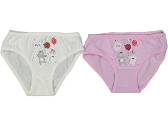 KIZ 2/3  YAŞ KARIŞIK BASKILI SLİP KİLOT