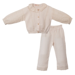 KIZ 2/5 YAŞ EVEREST FİSTOLU DÜĞMELİ TAKIM