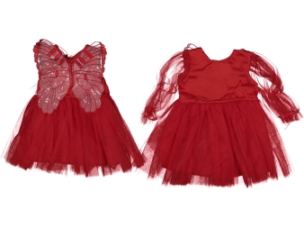 KIZ 2/5 YAŞ KANATLI KOLLAR TÜL ELBİSE