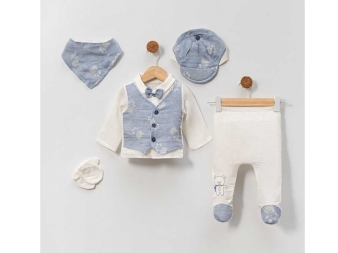 ERKEK 1/3 AY AYI DESENLİ JAKARLI 5 Lİ TAKIM