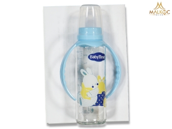 BEBE KULPLU CAM BİBERON 250 ML SİLİKON KİRA