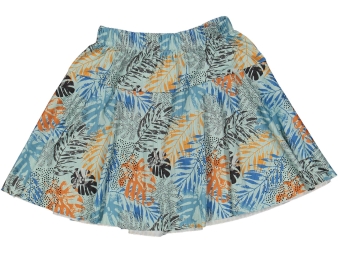 KIZ 9/12 YAŞ YAPRAK DESENLİ RAPORLU ŞORT ETEK