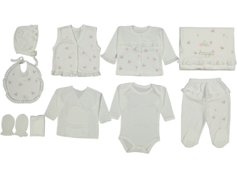 KIZ 1/3 AY ÇİÇEKLİ FİSYOLU 10LU ZIBIN SET