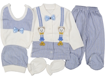 BEBE 5Lİ PAPYONLU AYI SET