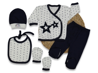 UNISEX 0/3 AY 5 Lİ YILDIZLI SÜZİNE LÜX SET