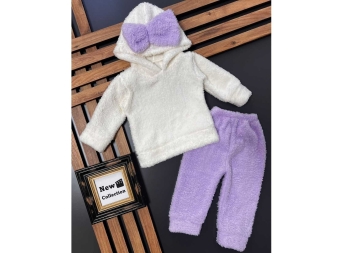 KIZ 1/3 YAŞ FİYONKLU KAPŞONLU WELSOFT TAKIM 