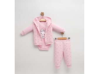 KIZ 6/12 AY TAVŞANLI ÜÇLÜ TAKIM