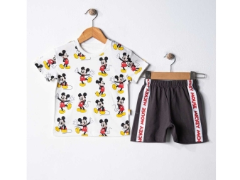ERKEK 6/18 AY MICKEY MOUSE ŞERİT BASKILI ERKEK TAK