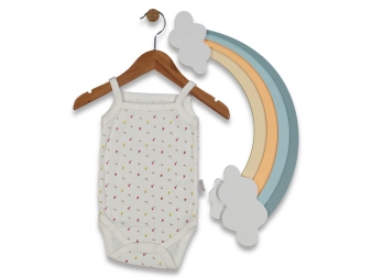 KIZ 1/9 AY MİNİK LALE ASKILI KÜÇÜK BADY