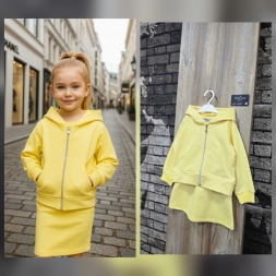 KİDSROOM 8295- 3-12 YAŞ 6 \'LI SERİ KAPŞONLU SWEAT ETEK TAKIM