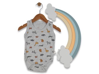 UNISEX 1/9 AY HAYVANLAR ALEMİ ASKILI KÜÇÜK BADY 