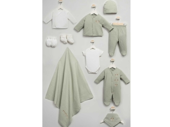 UNISEX 0/3 AY SEVİMLİ KÖPEK 10 PARÇA ZIBIN SETİ