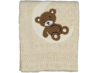 ERKEK 1/6 AY 85*95 UYUYAN AYICIK SÜZENE NAKIŞLI TRİKO BATTANİYE 