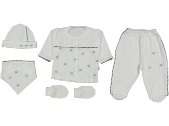 ERKEK 1/3 AY AYI KAFALI ŞERİTLİ 5Lİ SET