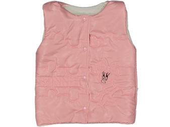 KIZ 9/24 AY MİNNİ NAKIŞLI ELYAFLI YELEK 