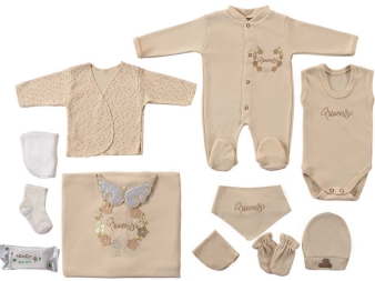 UNISEX 0/3 AY PRENS PRENSES KANATLI 10’LU ORGANİK 