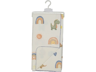 UNISEX 80X90 KENARI OYALI KARIŞIK DESEN PİKELİ MÜSLİN BATTANİYE