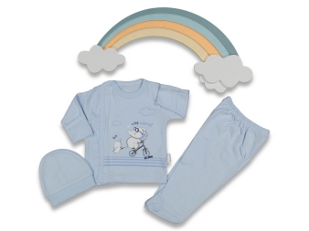 UNISEX 1/3 AY GÖZLÜKLÜ FİL BASKILI TAKIM