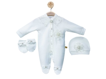 KIZ 3/9 AY DANTELLİ İNCİLİ TULUM SETİ 