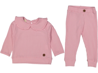 KIZ 1/4 YAŞ FIRFIRLI YAKALI İKİLİ TAKIM 