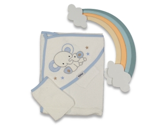 BEBE 1/24 AY TEK KAT YAVRULU FİL NAKIŞLI HAVLU SİLGİ