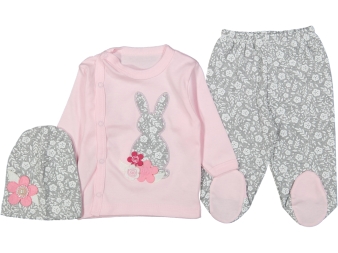 KIZ 0/6 YAŞ 3 LÜ TAVŞANLI ZIBIN TAKIM 