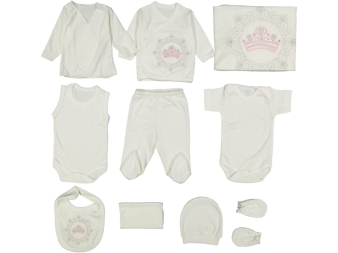 UNISEX 1/3 AY TAÇ NAKIŞLI 10'LU ZIBIN SETİ